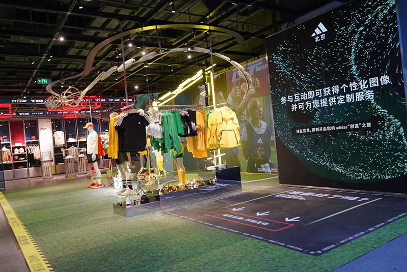 北京體育服裝球鞋專賣店LED互動地磚墻面屏幕(圖4)