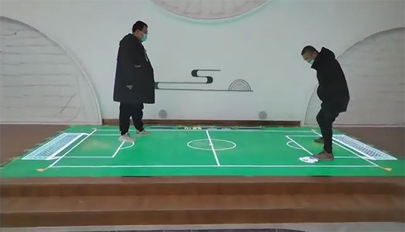 P3.91山東淄博踢足球體驗LED互動地面顯示屏(圖1)
